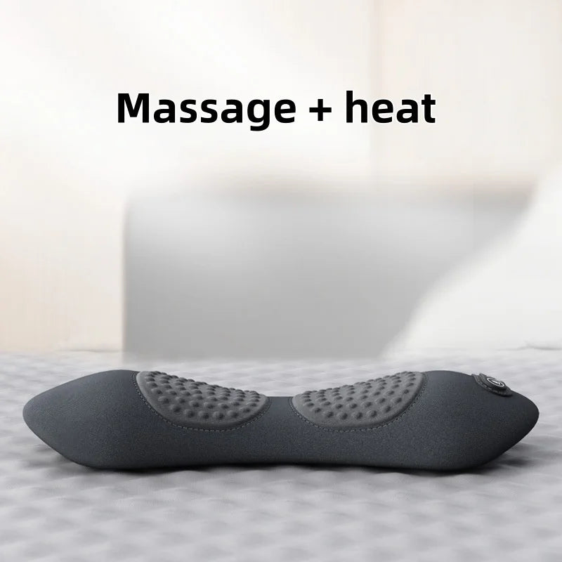 3 in 1 Back Massager - Electric Lumbar with Heat, Vibration, Traction,Lumbar Support Pillow for Back Deep Tissue Relaxation