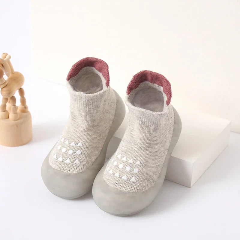 Baby Boy First Walkers Children Sock Shoes Non-slip Floor Socks Boy Girl Soft Rubber Sole Shoes Toddler Sock Infant Booties