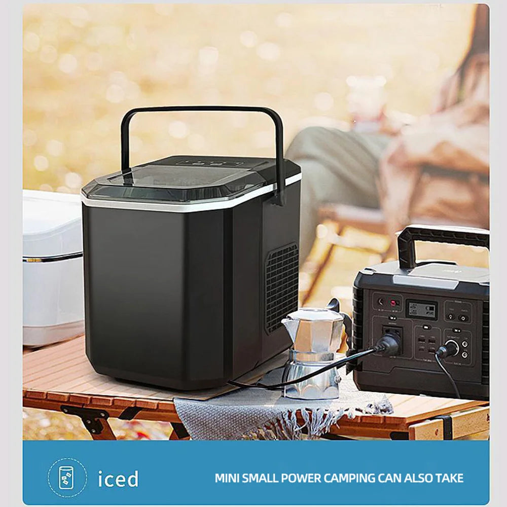 2025 Portable Ice Maker Machine Commercial Smart Mini Ice Machine Furnishing Full Automatic Round Ice Cubes