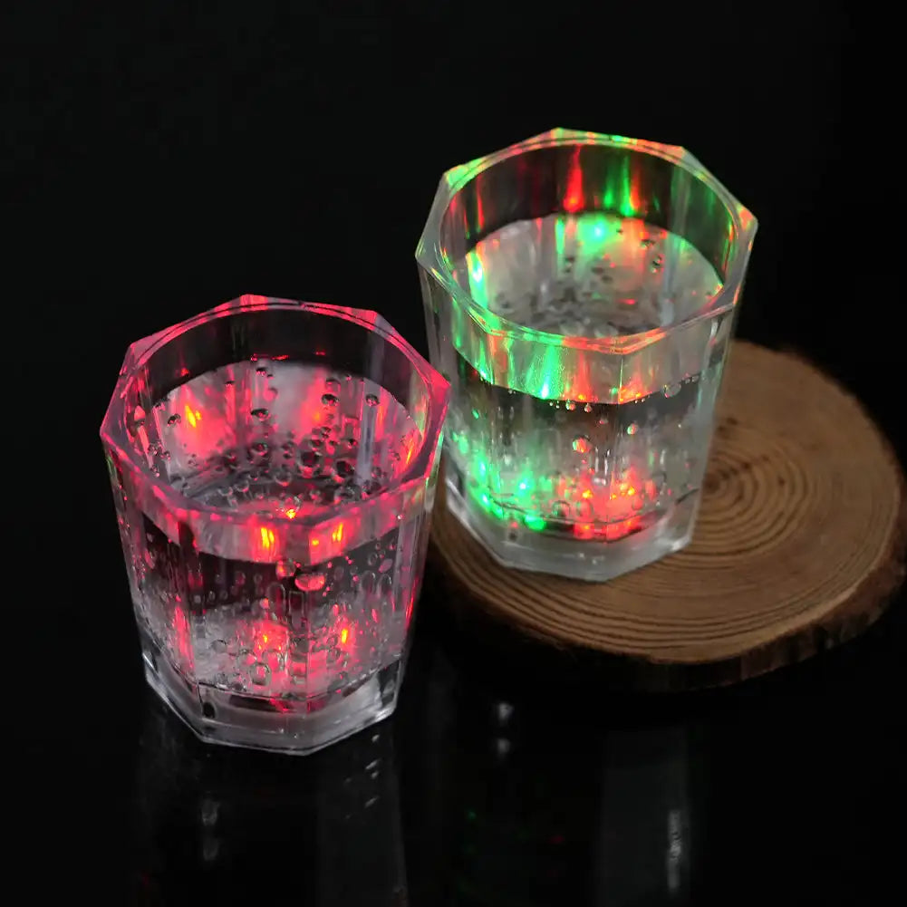 Flashing Cup Wine Beer Whisky Mug LED Glowing Glasses Cup Beverage Drinking Cup Automatic Glowing Glasses Party Decor Supplies