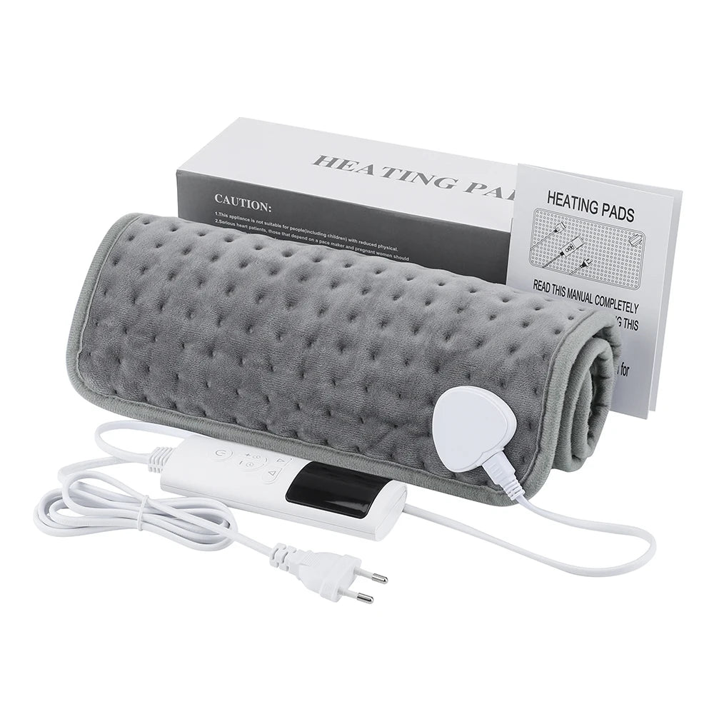 Electric Heating Blanket Thermal Pads Warmer 9 Levels Heated Mat Soft&Safe Winter Body Back Leg Warmer Pads Home Use 60*30cm