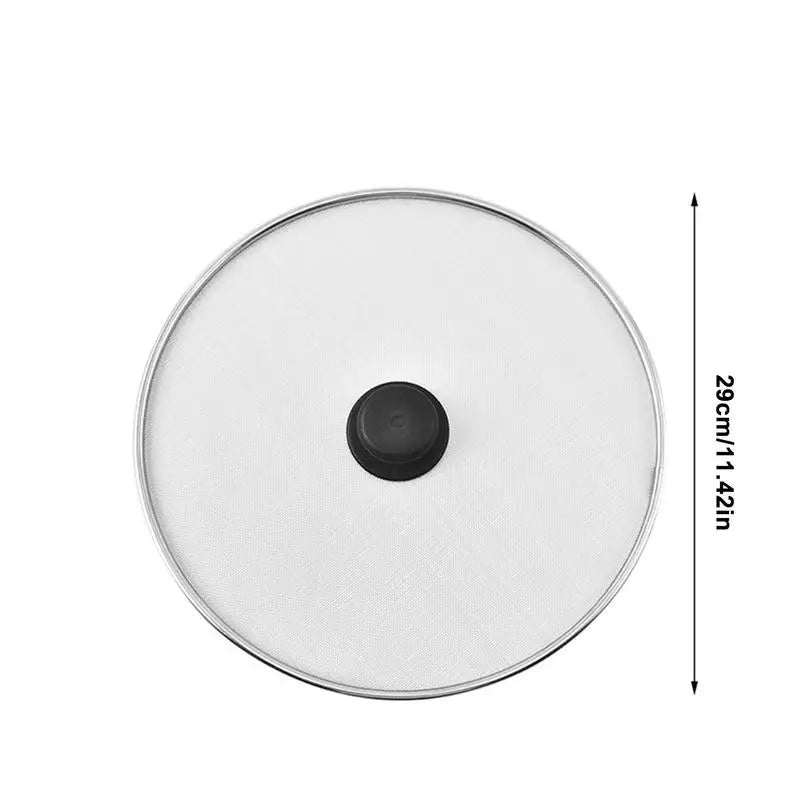 29cm Oil Splatter Screen Anti-slip Stainless Steel Guard Frying Pan Oil Proofing Lid Kitchen Mesh Pot Filter Lid Cooking Tools