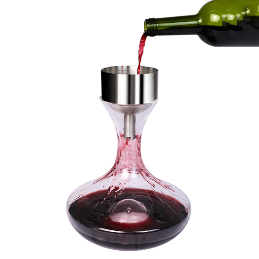 Stainless Steel Wine Aerator Shower Funnel with Sediment Strainer
