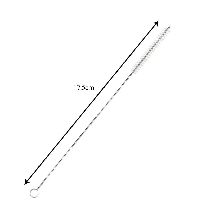 Drinking Straw Cleaning Brush Kit Reusable Tube Pipe Cleaner Nylon Stainless Steel Long Handle Cleaning Brushes for Straws