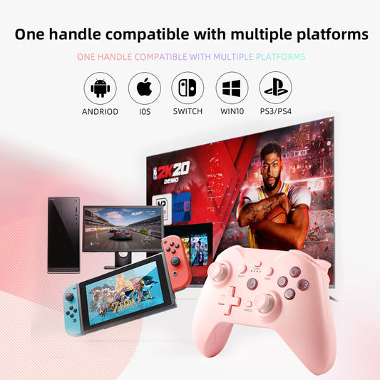 Switch gamepad Wirelless controller Supports Android phones/iOS/computers Win10/PS4 with dual motor vibration