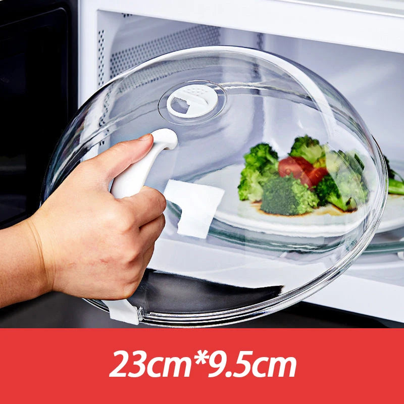 【X】Microwave Oven Food Splash Guard Lid with Handle for Reusable Heating Cover Splatter Protection at Home Kitchen