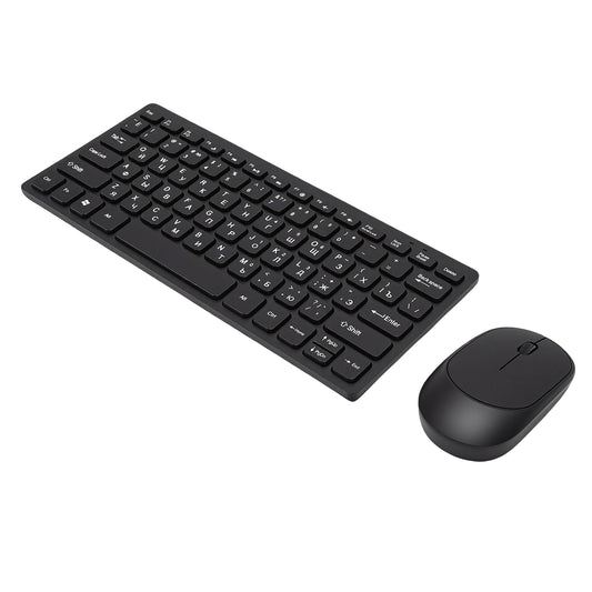 Russian Keyboard Mouse Set 78 Keys Slim 2.4G Wireless Keyboard and Mouse Combo for PC Laptop