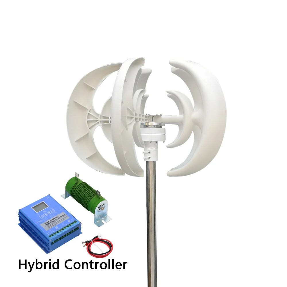 3000W Wind Turbie Generator 12V 24V 48V With Free MPPT Controller PV Solar Panel Off Grid System Free Energy 220V For Home