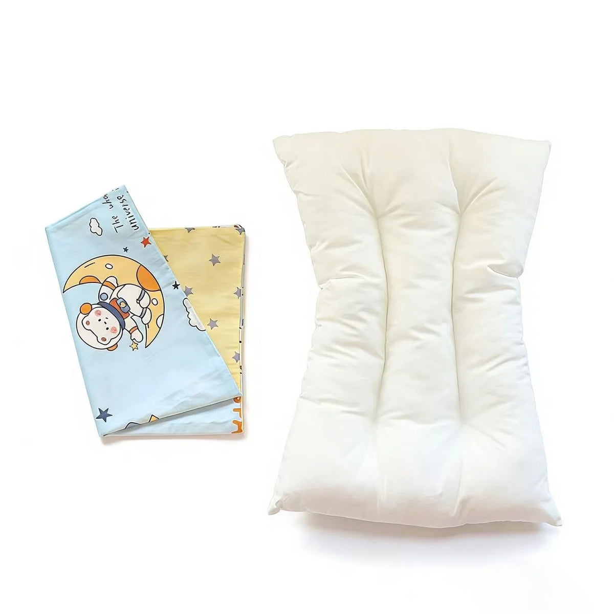 Kids Pillow with Pillowcase Set For Toddler Infant Soft Children Sleeping Pillow Core Cover for Baby Nursery Crib Travel 30x50cm