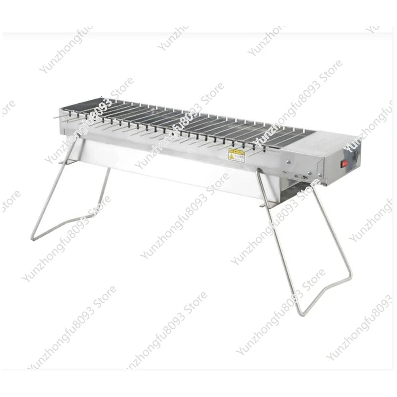 Camping Grill Rack Automatic Flipping Barbecue Machine, Folding