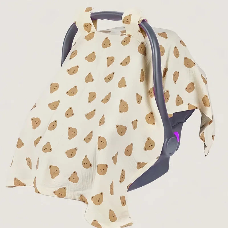Baby Basket Cover Stroller Blankets Cotton Soft Baby Cart Cover Safety Seat Nursing Towel Sunshade Cover Baby Bedding Items