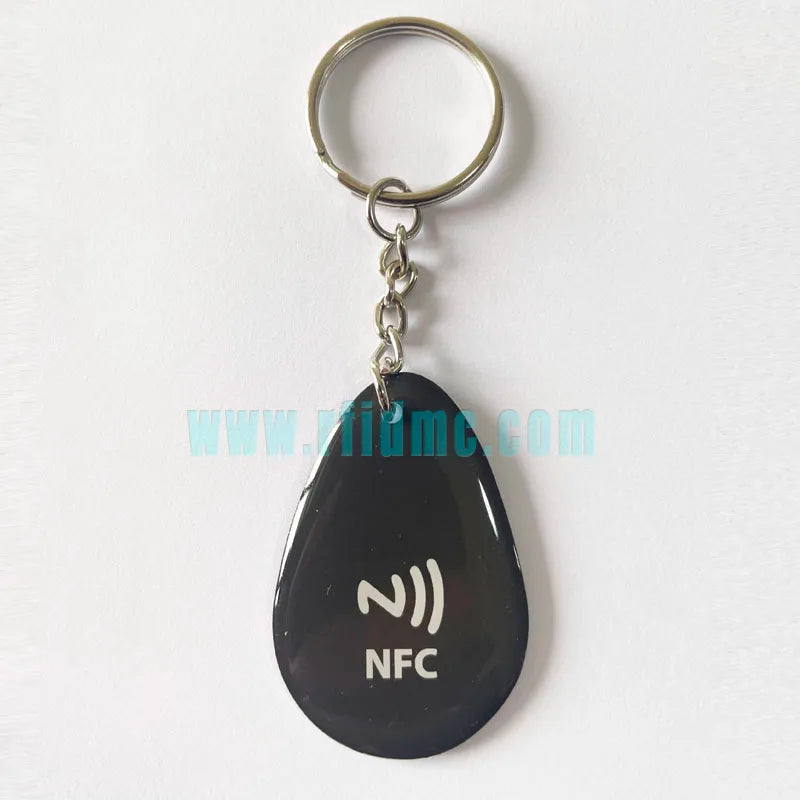 Google Review NFC Epoxy Tag NFC Key Tag Proximity 13.56MHz RFID Keychain for Increase Google Reviews
