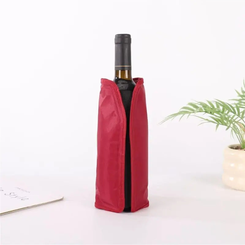 ABRU-Wine Sleeve Chiller Ice Wine Sleeve Reusable Bottle Cooler Black