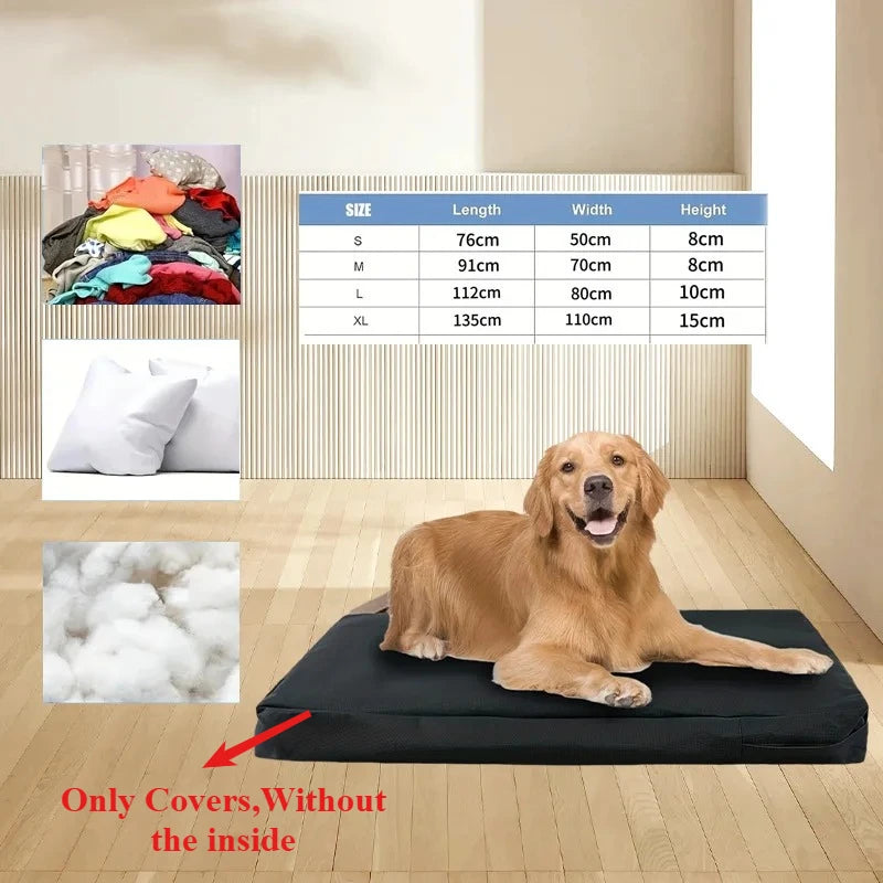 Washable Dog Crate Pad Cover Oxford Cloth Waterproof Dog Bed Cover for Puppy Kitten Replacement Pet Supplies (Only Covers)