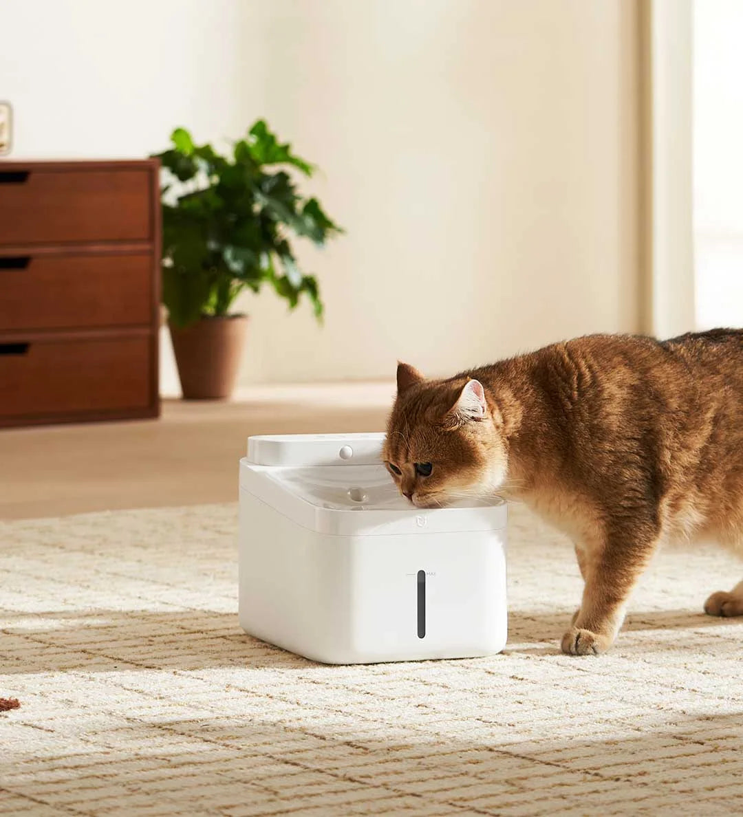 New MiIJIA Smart Pet Drinking Fountain 2 3L Capacity Wireless Water Pump Automatic Sensing Cats and Dogs Long Battery Life