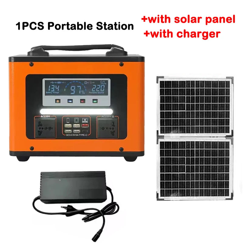 New 600Wh LiFePO4 220V High Power Portable Power Station 40AH Solar Outdoor Mobile Power Supply Home Emergency Energy Storage