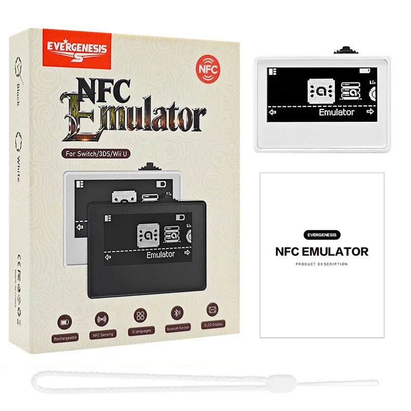 For Amiibo Chargeable NFC Emulator Intelligent Simulator Bluetooth Universal Writer for Switch2/Switch WiiU 3DS Game Accessories