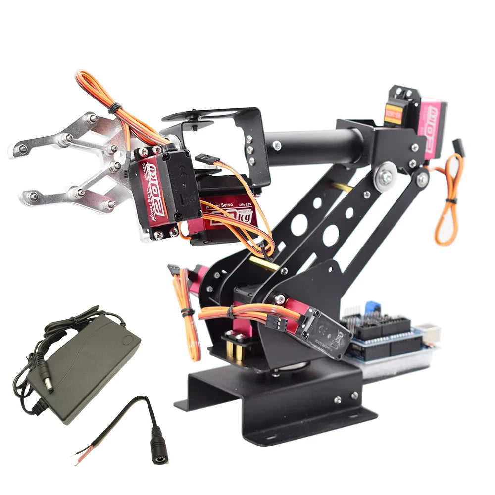 Cheap Assembled Arduino 6 DOF Robot Arm with Digital Servos Gripper Claw Manipulator for STM32/51 Teaching Robotic Kit