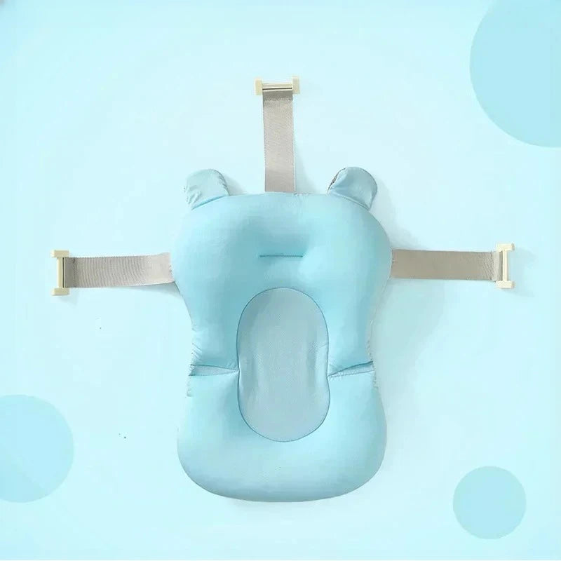 Baby Shower Bath Tub Pad Non-Slip Newborn Bathtub Mat Safety Nursing Foldable Support Comfort Body Cushion Mat Pillow Cartoon