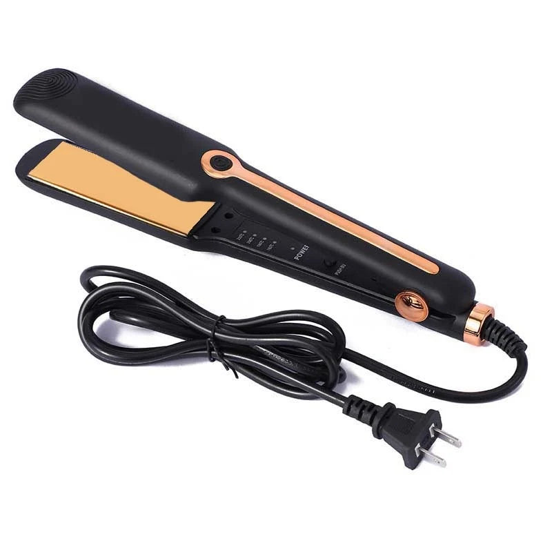 Negative Ion Hair Straightener Curling Iron Ceramic Flat Iron Negative Ion Wide Plate Temperature Adjustable Hair Straig