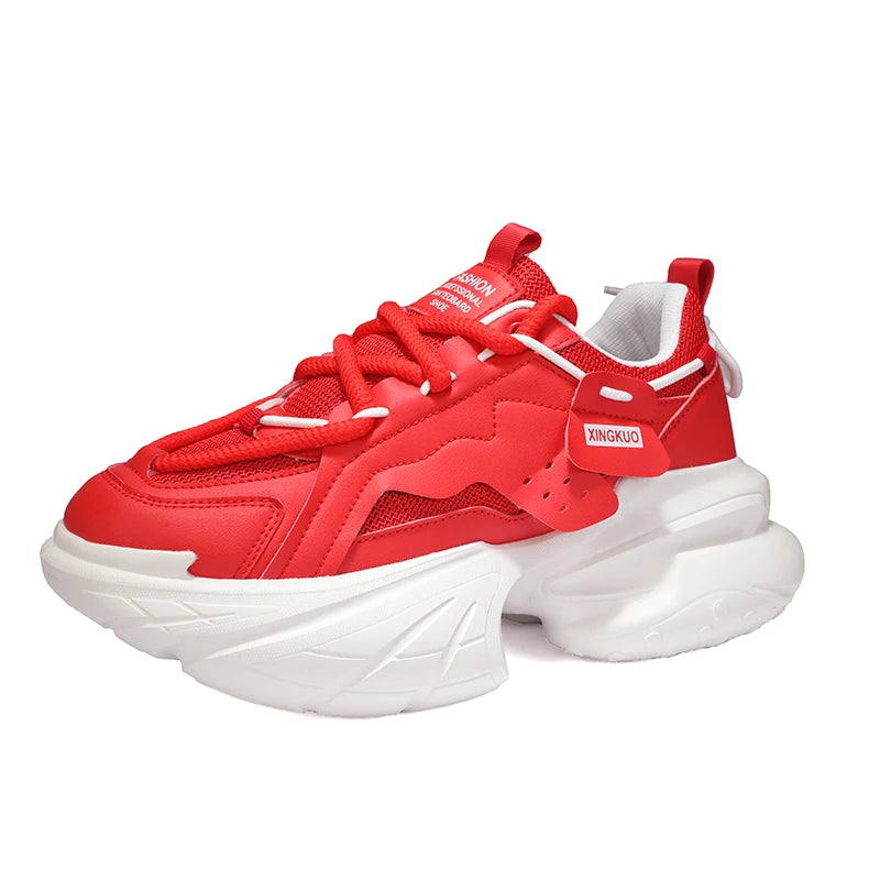 Brand Red Men Height Increasing Shoes Luxury Autumn Casual Sneakers Men Platform Trainers Design Fashion Thick sole Sneakers Man