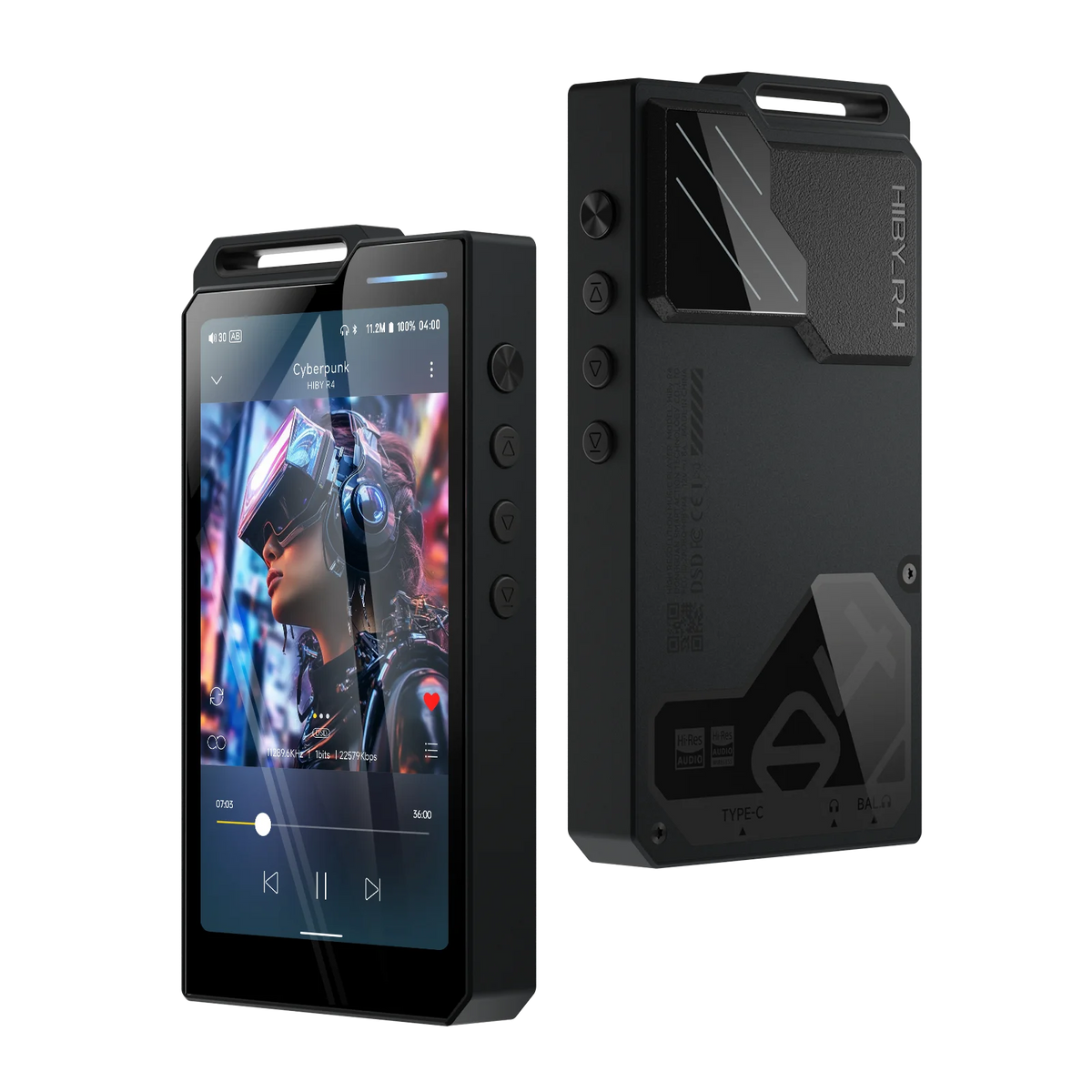 HiBy R4 Android 12 HiFi Music Player Bluetooth WiFi DSD256 MQA 16x USB DAC Headphone AMP 11hr 4.7'' ES9018Q2M*4 Snapdragon 665