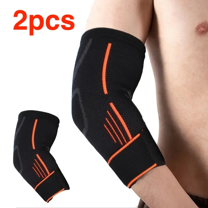 1pc/2pcs Nylon Elbow Compression Sleeve, Elastic Tennis Elbow Braces For Tendonitis, Arm Supports Golfer Elbow Support