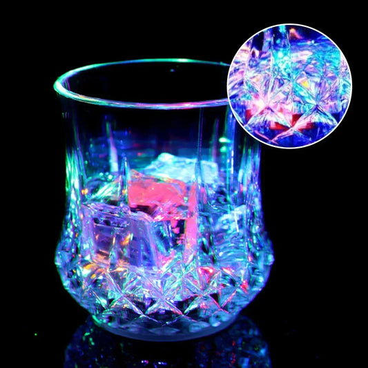 Wine Automatic Luminous Cup Water Beverage Pineapple Glass Red Wine Beer Whiskey Glass New LED Flashing Glass Party Decor Supply