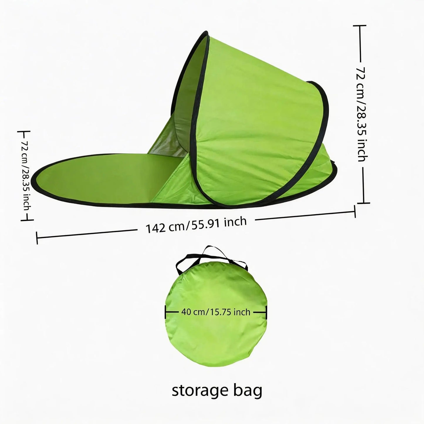 Outdoor tent for single casual use, quick setup in one second,beach sun protection, sunshade, camping, sunbathing