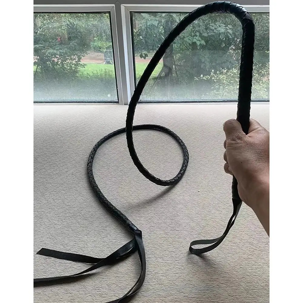 1Pcs Paddles Horse Whip With Handle Leather Equestrian Training Pointer 1.8m Portable Racing Riding Crop for Horse Training