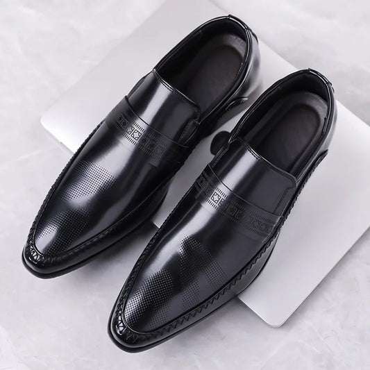 Spring Autumn Business Casual Shoes for Men Solid Color New Designer Men's Dress Shoes British Pointed Toe Leather Shoe Man