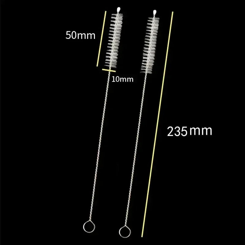 100-1PCS Straw Cleaning Brush Reusable Tube Pipe Cleaner Stainless Steel Nylon Long Drinking Straws Brushes For Baby Cup Bottles