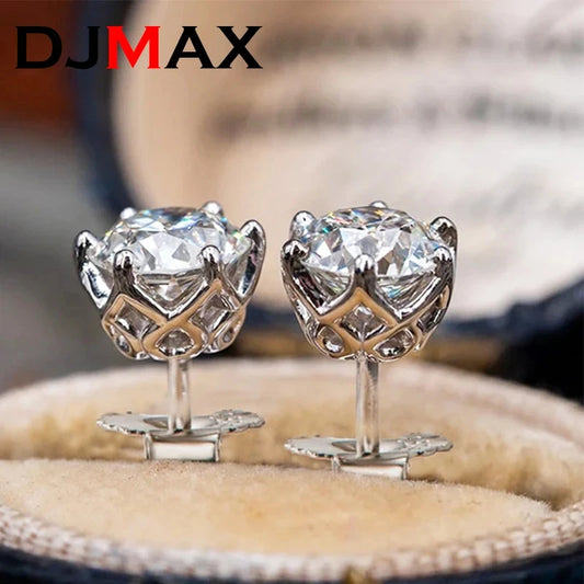 Premium 0.5-2ct Moissanite Diamond Stud Earrings for Women Orginal 925 Sterling Silver Screw Back Women Moissanite Earring 2026