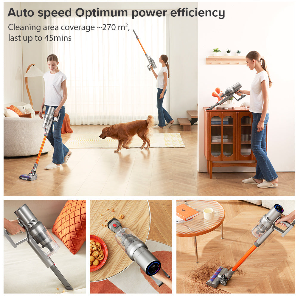 Handheld Wireless High-power Induction Touch Screen Vacuum Cleaner