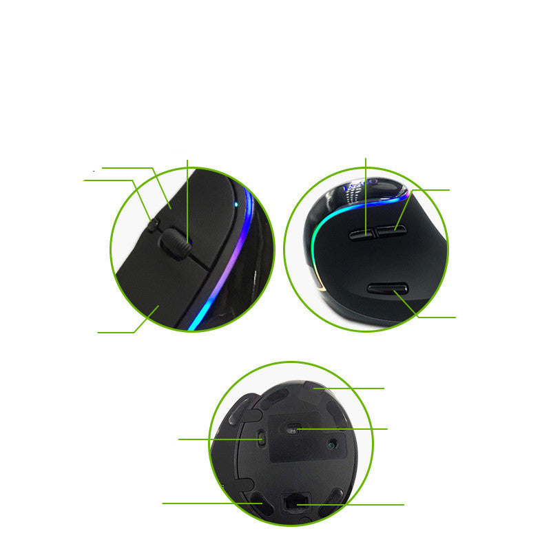 Vertical Rechargeable Wireless Mouse 2.4GHz