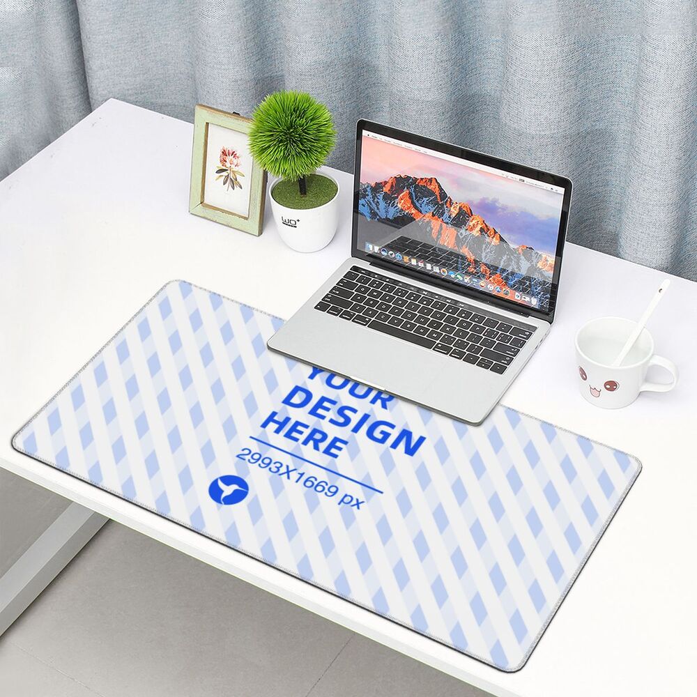 Create your own 16x29.5in Horizontal Oversized Anti-Slip Rubber Keyboard Pad