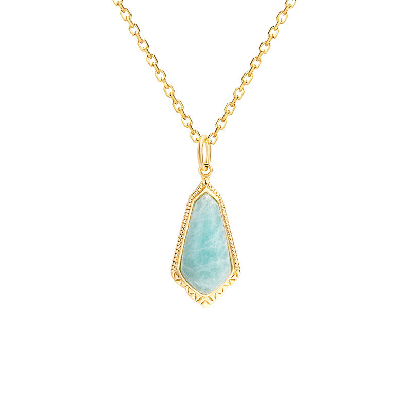 925 Silver Relief Tianhe Stone Double-sided Pendant
