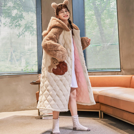 Wearable Warm Winter Home Clothing Set