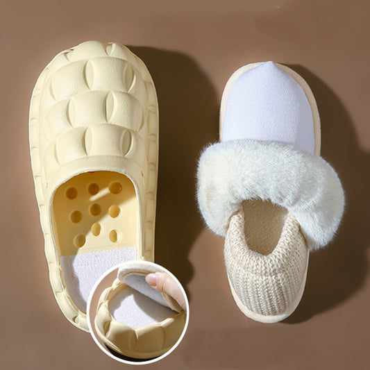 Bubble Shoes With Foldable Heel Slippers Women Warm Indoor House Shoes - FLIPSTYLEZLLC