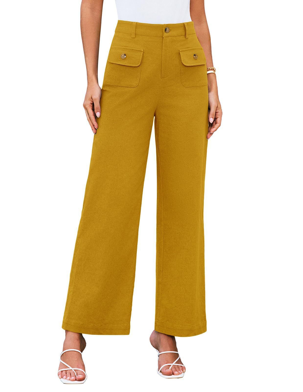 Women's High Waist Wide Leg Pants Stretch Casual Pants