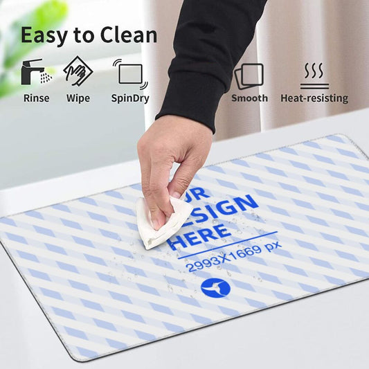 Create your own 16x29.5in Horizontal Oversized Anti-Slip Rubber Keyboard Pad