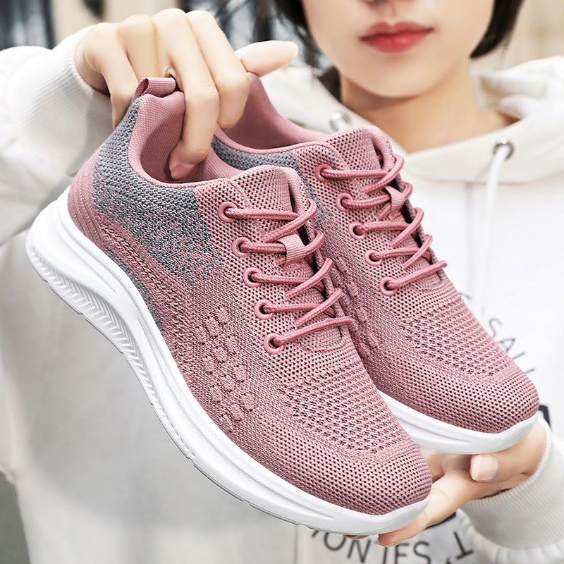 Lace-up Sneakers Women Light Breathable Flats Shoes - FLIPSTYLEZLLC