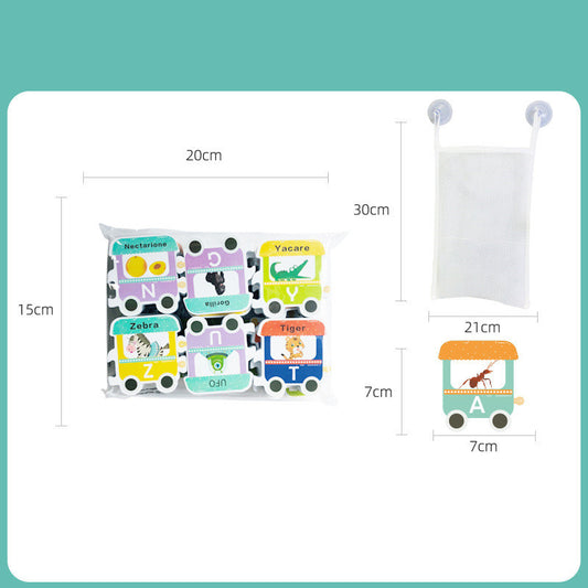 Fashion Personality Letter Train Baby Bath Toy