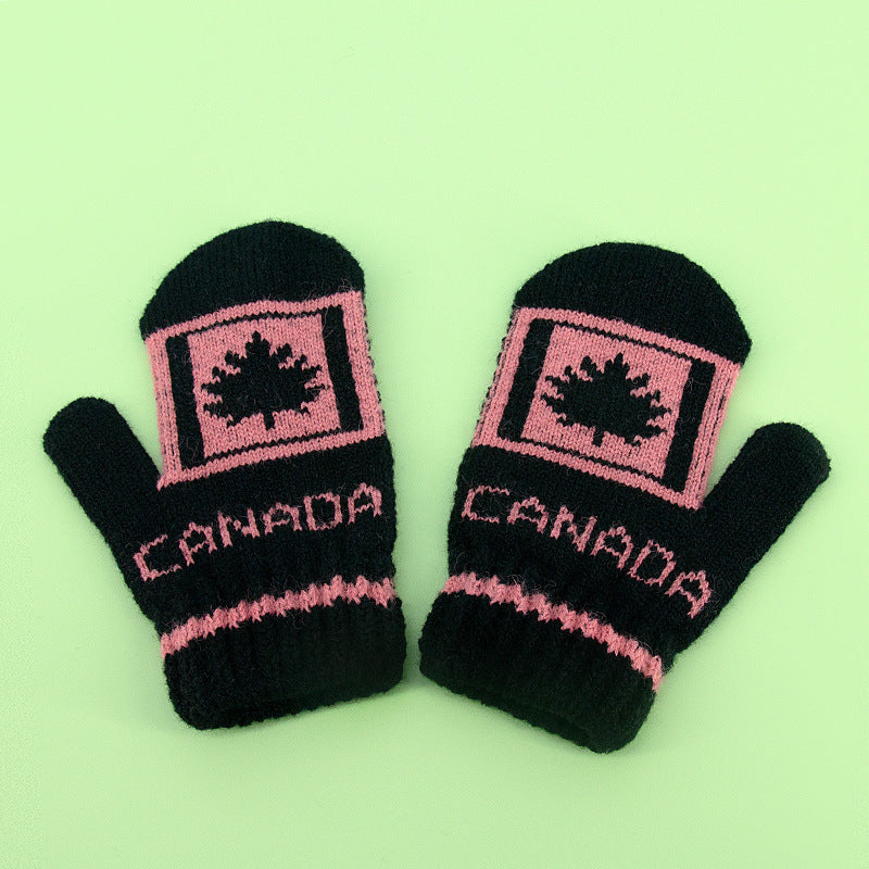 Winter Children's Woolen Gloves For Warmth