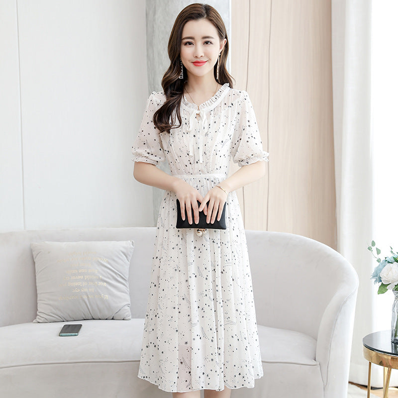 Women's Temperament Thin Crushed Chiffon Dress