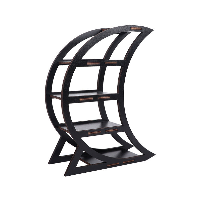 Crescent-shaped Table Decorative Shelf