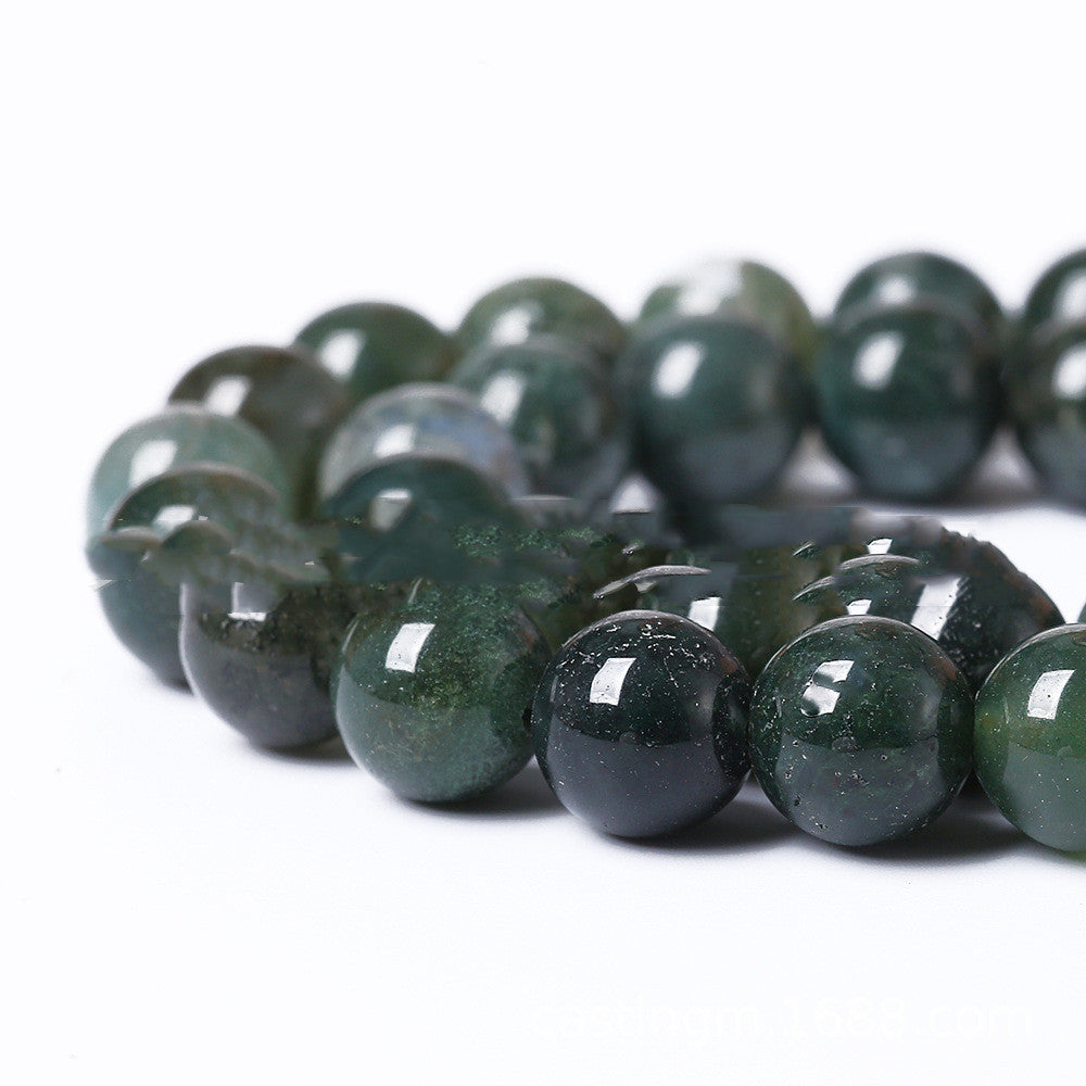 5A Water Plants Agate Bracelet Semi-finished Products Wholesale Aquatic Plants Marine Agate Loose Beads