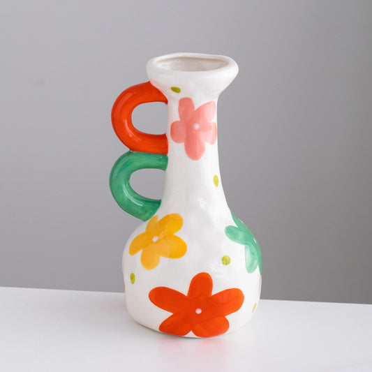 Living Room Entrance Desktop Hand Painting Creative Ceramic Decorative Vase