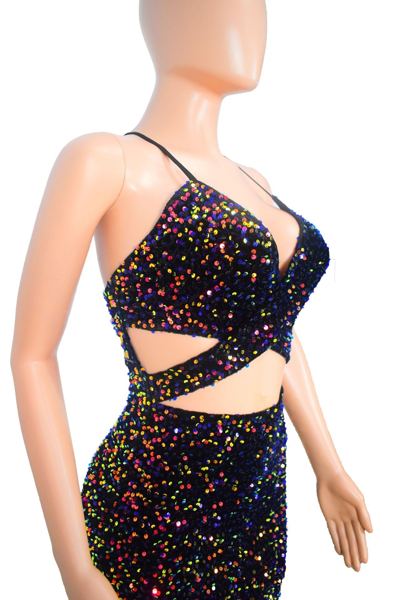 Women's Open-back Hollowed-out Sleeveless Prom Dress