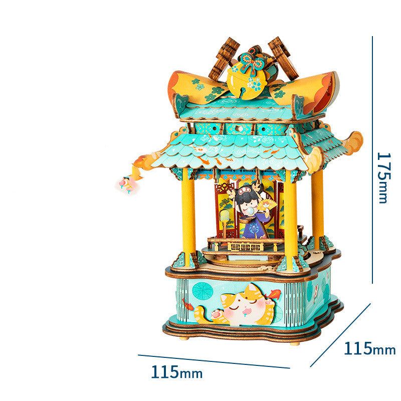 Antique Assembled Music Box Handmade Gift